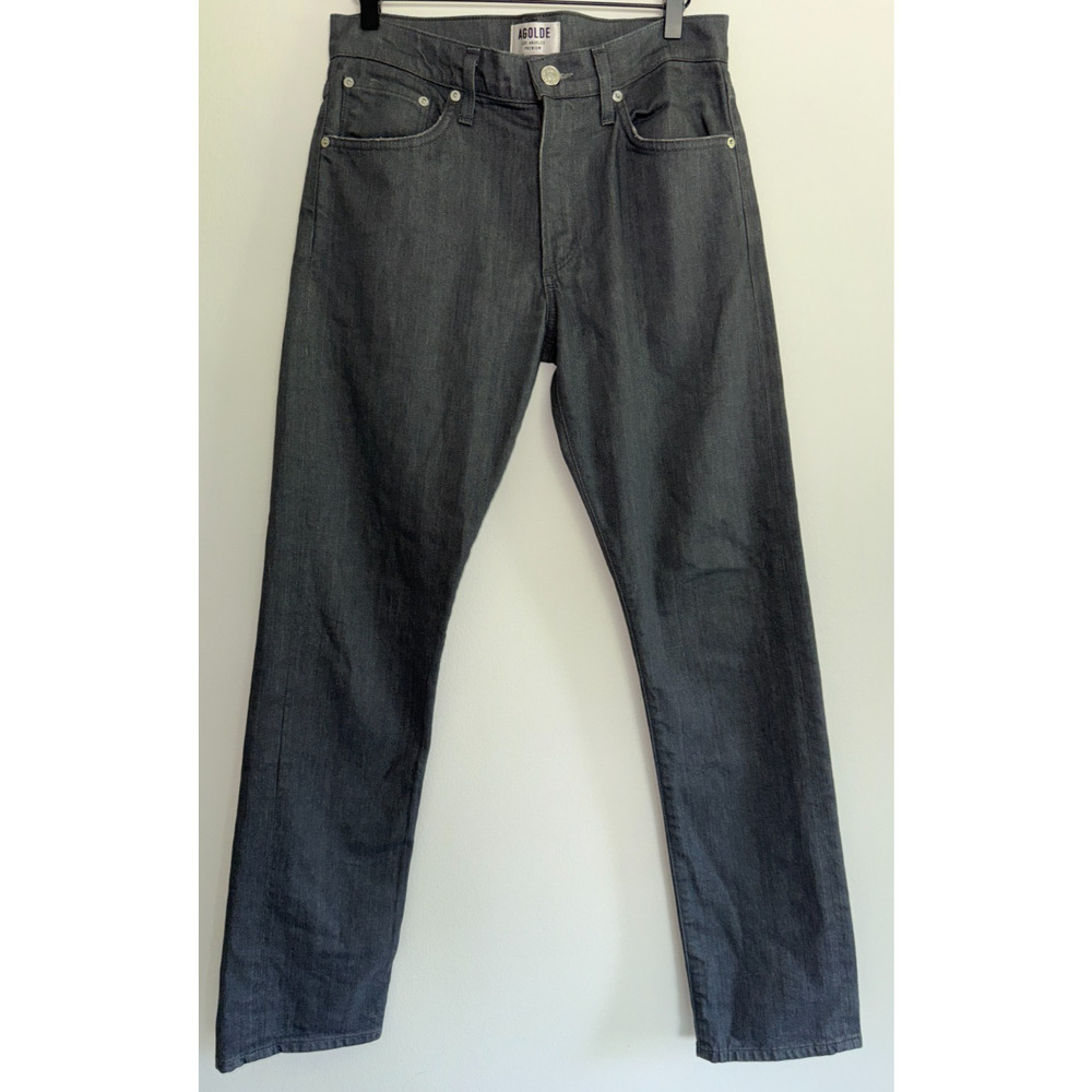 Agolde Men Gray Slim Fit Jeans Sz 31x30 A603C-2071 Denim Luxury